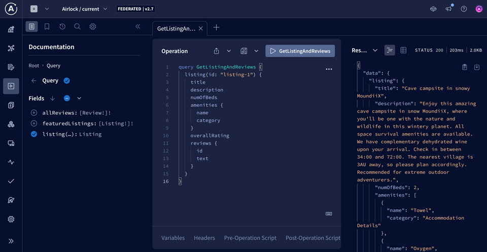 Explorer - returning data from the dream query