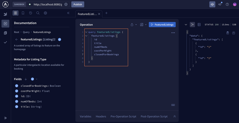 All scalar fields added to the query